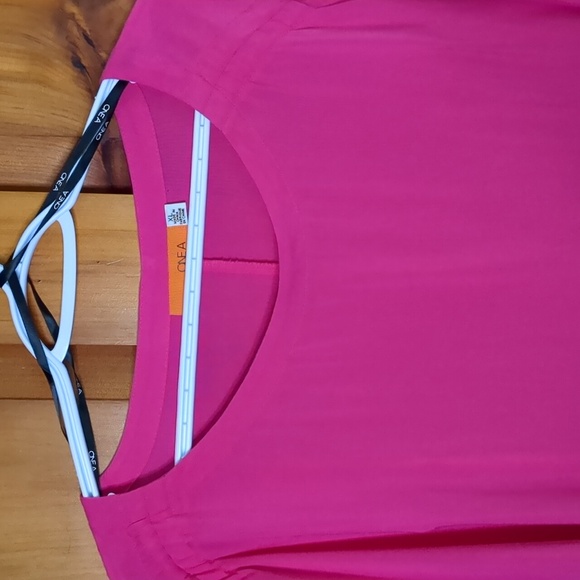 ONE A* 'ruchable' sleeve round neck tunic top blouse batwing style sleeve - Picture 6 of 10